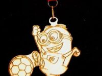 Medaglia legno personalizzata per Bambini Calcio 10 pz